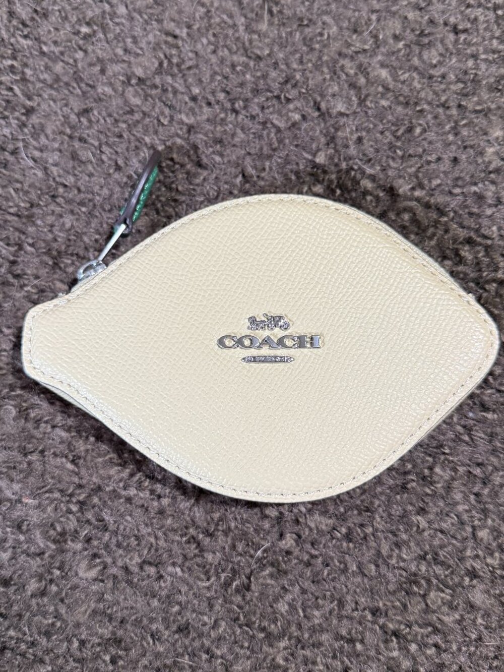 Coach Yellow Lemon Coin Case Purse NWT